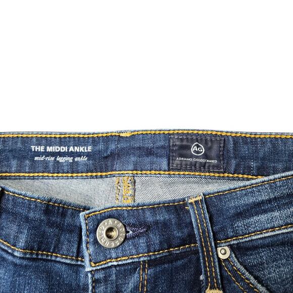 AG Adriano Goldschmied Midi Ankle Mid Rise Legging Ankle Jeans Size: 25 - Picture 2 of 5